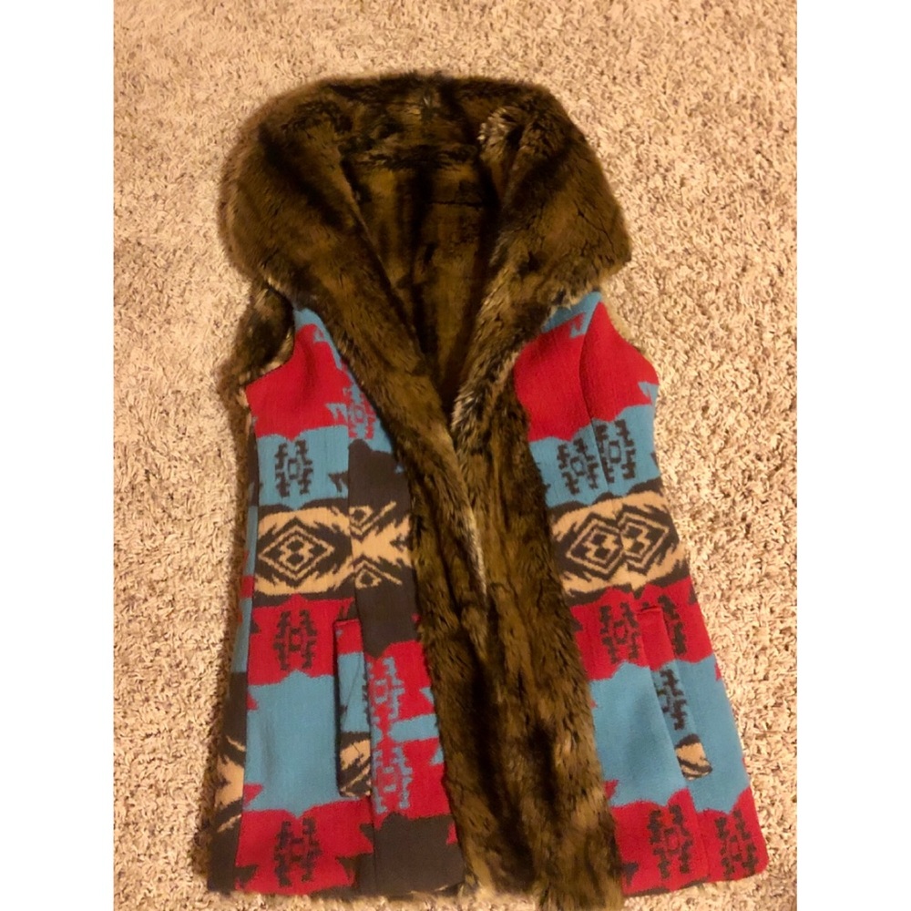 tasha polizzi reversible blanket vest